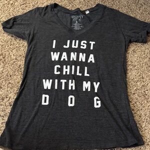 Mighty Fine Charcoal Dog Chill Tee